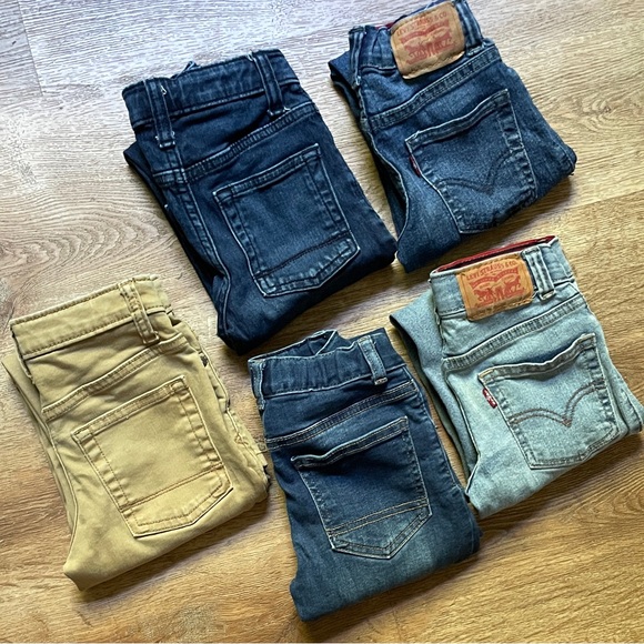 Bundle of 5 Kids’ Jeans – Levi’s & Cat & Jack – Sizes 5T - Picture 1 of 11